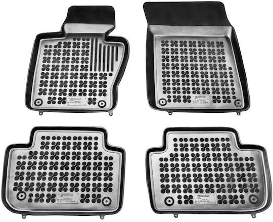 Rezaw Plast Set of Front and Rear Mats 4pcs Tray Type for BMW X3 2003-2010 Black
