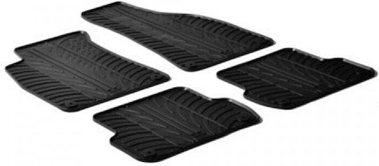 Lampa Set of Front and Rear Mats 4pcs Tray Type for Seat Exeo Audi A4 2008 Black