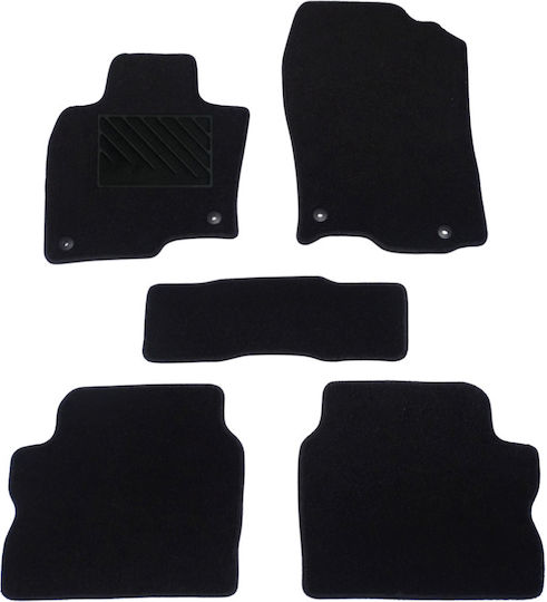 Autopataki Set of Front and Rear Mats 5pcs for Mazda CX-7 2006-2012 Black