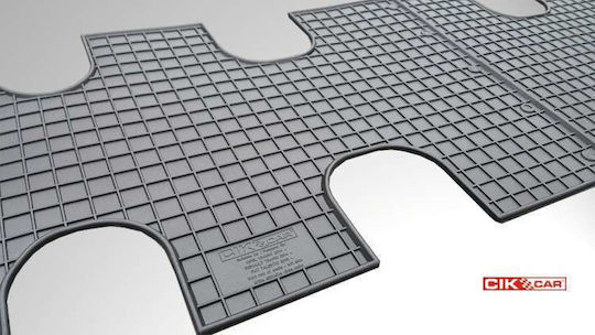 Cik Set of Front and Rear Mats 3pcs for Opel Vivaro Fiat Talento Renault Trafic 2014 Black