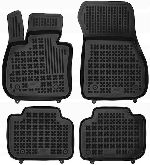 Rezaw Plast Set of Front and Rear Mats 5pcs Tray Type for BMW X2 (F39) Black