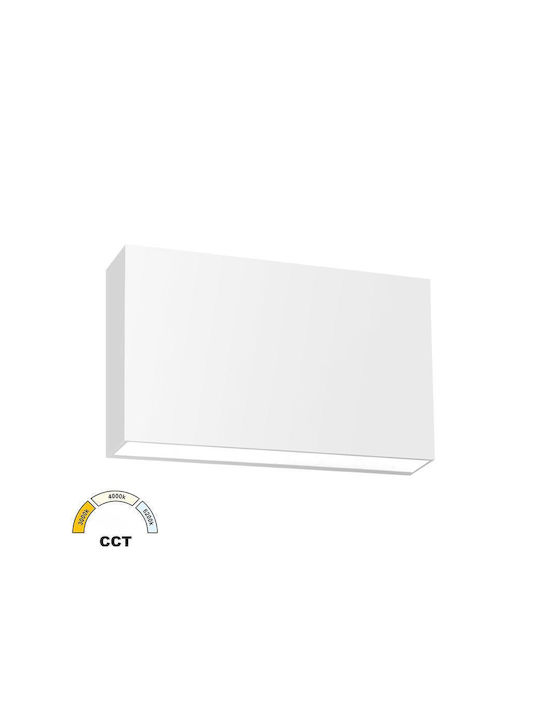 Adeleq Wall-Mounted Outdoor Light LED IP65 12W with Adjustable White Light Double Beam