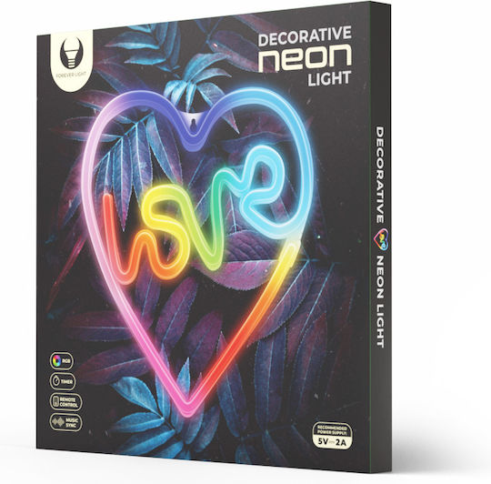 Forever Light Neon Φωτιστικό LED RGB Love Forever Light Neon Φωτιστικό LED RGB Love