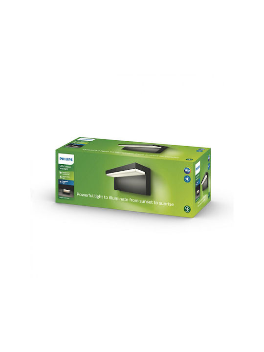 Philips MyGarden Bustan Wall-Mounted Outdoor Ceiling Light LED IP44 4.5W with Warm White Light 7.8x22x9.2εκ.