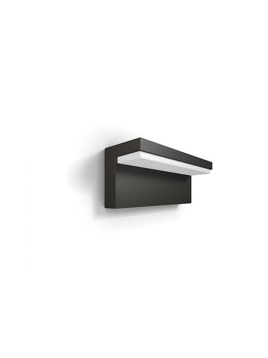 Philips MyGarden Bustan Wall-Mounted Outdoor Ceiling Light LED IP44 4.5W with Warm White Light 7.8x22x9.2εκ.