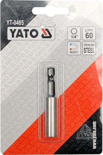 Yato Magnetisch Nuss Sechskant mit Vierkant-Antrieb 1/4" Durchmesser 21mm 1Stück