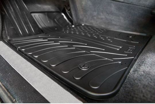 Set of Front and Rear Mats 4pcs for Peugeot Rifter Opel Combo Citroen Berlingo 2018 Black