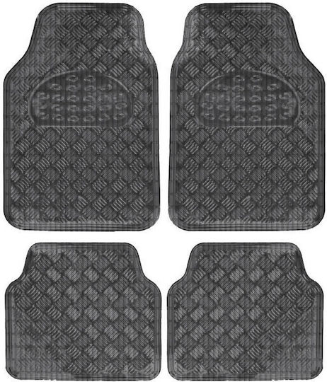 Autoline Set of Front and Rear Mats Universal 4pcs from Rubber Black