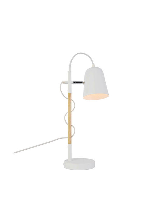 Viokef Eddie Office Lamp for Socket E14 in White Color