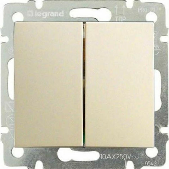 Legrand Valena 08 Recessed Electrical Wall Switch Two-Way Without Frame Aller Retour Ivory