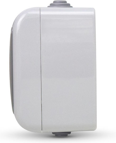 Entac Waterproof Wall-mounted Electrical Wall Switch for Rolling Shutters Double with Gray Frame