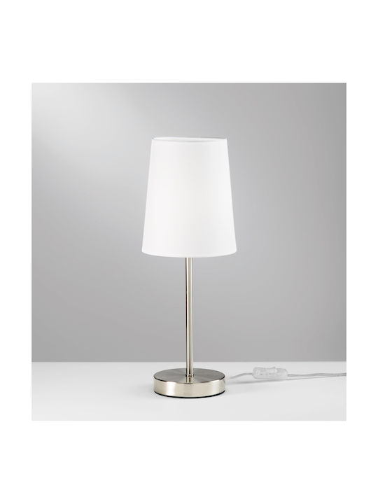 Fan Europe Sally Isallylnik Metal Table Lamp for E14 Fitting with Silver Shade and Base