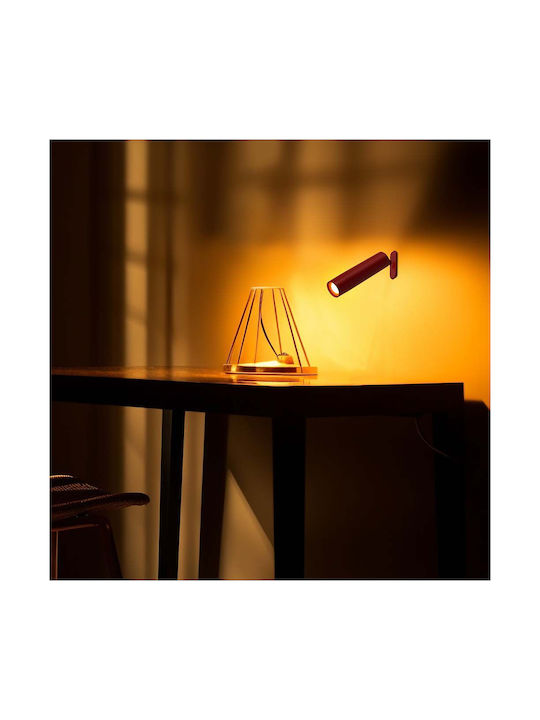 V-TAC Rechargeable LED Office Lamp in Red Color
