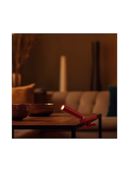 V-TAC Rechargeable LED Office Lamp in Red Color