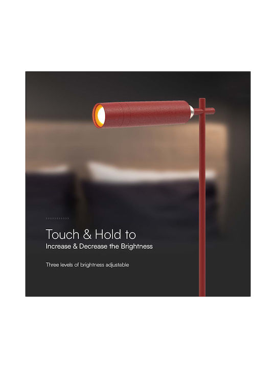 V-TAC Rechargeable LED Office Lamp in Red Color