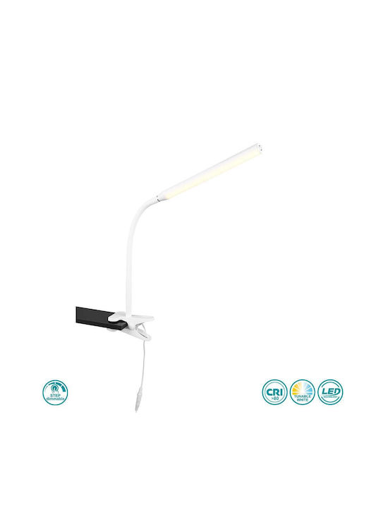 Trio Lighting Office Lamp with Flexible Arm in White Color