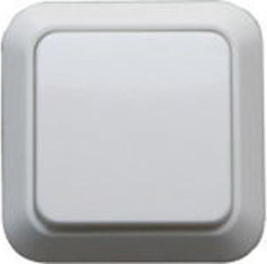 Aliberti Siros 575 Recessed Electrical Wall Switch One-Way With Frame Medium White