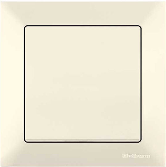 Mutlusan Candela Recessed Wall Switch Single with Frame Aller Retour Ecru
