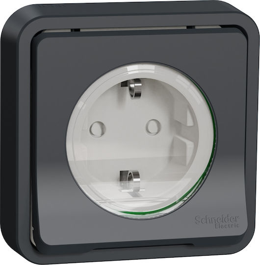 Schneider Electric Mureva Styl Single Power Safety Socket Gray