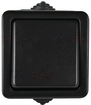 Kanlux Waterproof Wall Switch Lighting One-Way Black