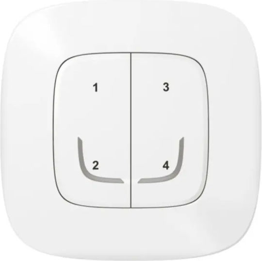 Legrand Valena Allure with Netatmo Wall-mounted Electrical Wall Switch Wi-Fi Commands Quadruplicate with White Frame