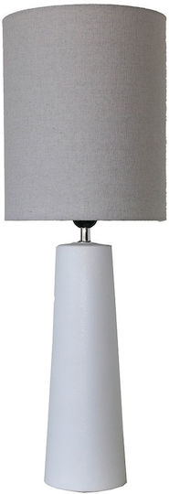 Espiel Ceramic Table Lamp for Socket E27 with White Shade and Base
