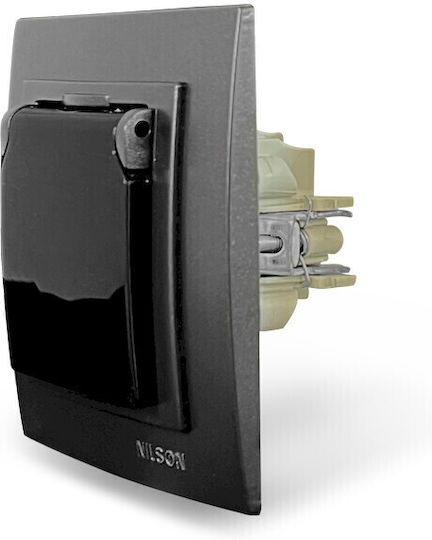 Geyer Nilson Single Walled Power Socket with Black Lid