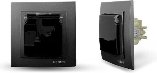 Geyer Nilson Single Walled Power Socket with Black Lid