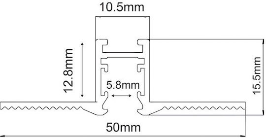 Aca Mounting Rail for Lighting Fixtures Black TMT2MB