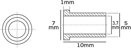 VK Lighting Монтажен Нипел за Осветителни Тела Черен 54151-077643