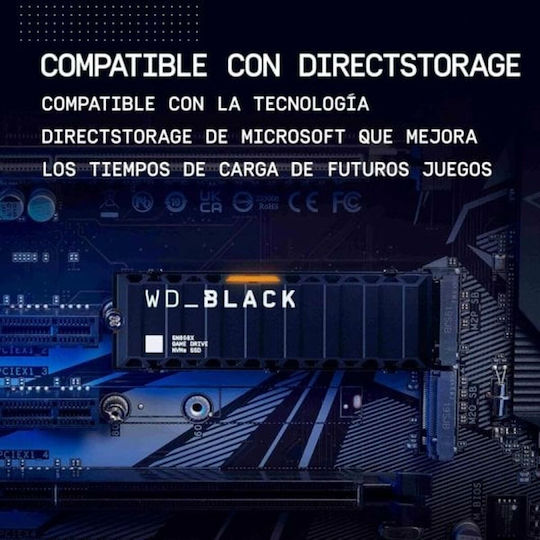 Western Digital Black SN850X With Heatsink SSD 8TB M.2 Type With PCI Express 4.0 Connection And Heatsink WDS800T2XHE