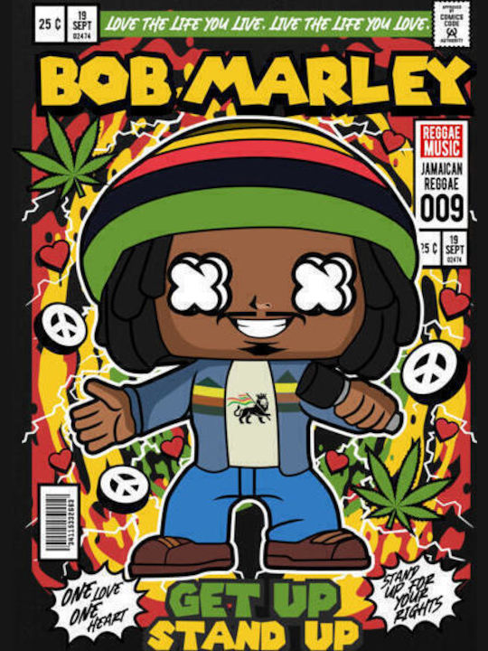 Bob Marley T-shirt Black Cotton