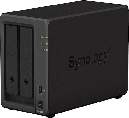 Synology DS723+/2x HAT3300-6T NAS 12TB HDD/M.2/SSD και 2 θύρες Ethernet