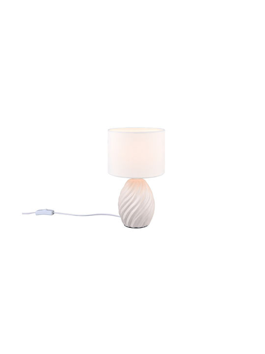 Trio Lighting Ceramic Table Lamp LED with White Shade and Base