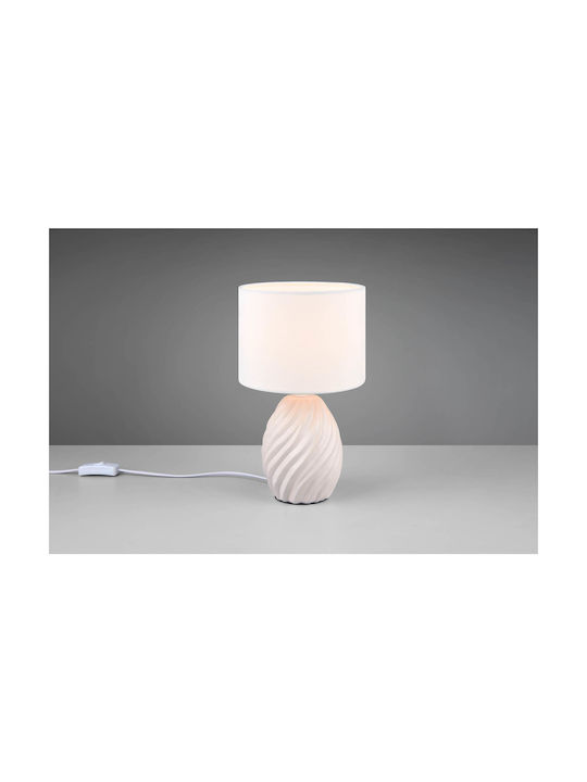 Trio Lighting Κεραμικό Πορτατίφ για Ντουί E14 LED με Λευκό Καπέλο και Βάση