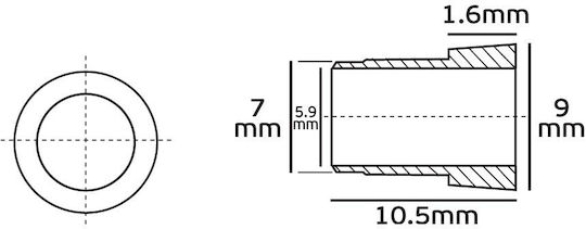 VK Lighting Μαστός Τοποθέτησης για Φωτιστικά Χρυσός 54151-017643