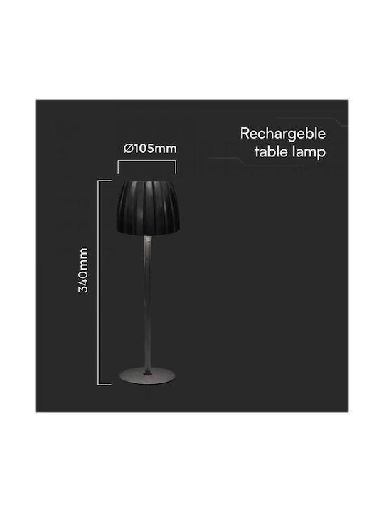 V-TAC Metal Lampă de masă LED cu Abajur Negru și Bază