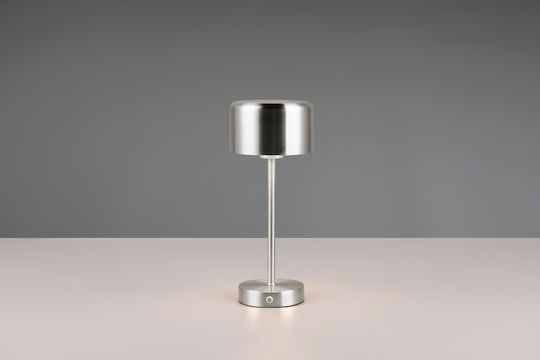 Trio Lighting Μεταλλικό Πορτατίφ LED με Ασημί Καπέλο και Βάση