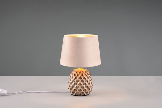 Trio Lighting Κεραμικό Πορτατίφ για Ντουί E14 με Ροζ Καπέλο και Βάση