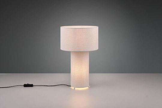 Trio Lighting Fabric Table Lamp for Socket E27 with Gray Shade and Base