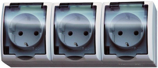 Ospel Triple Power Socket Transparent