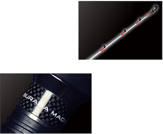 Prox Inc. Kaburaba Mantai Καλάμι Ψαρέματος για Καθετή 1.9m 40-80gr