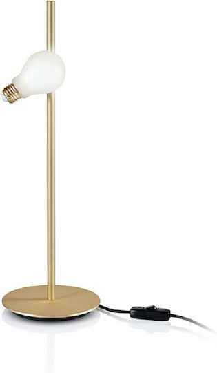 Slamp Idea Brass Метална Настолна лампа за Цокъл G9 с Бял Абажур и Златист Основа