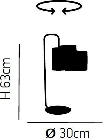 Home Lighting Brody Metall Tischlampe für Fassung E14 mit Weiß Schirm und Braun Basis