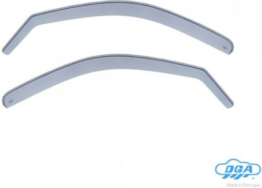 Pair of Front Windbreakers Alfa Romeo 147 5d 2001-2010 Flexible Cast Acrylic Glass Dga 2 Pcs 01007