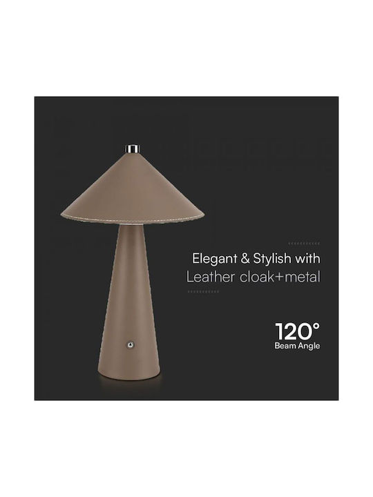 V-TAC Metal Lampă de masă LED cu Abajur Maro și Bază