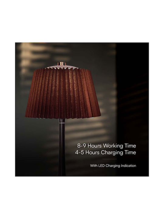 V-TAC Metal Table Lamp LED with Silver Shade and Base