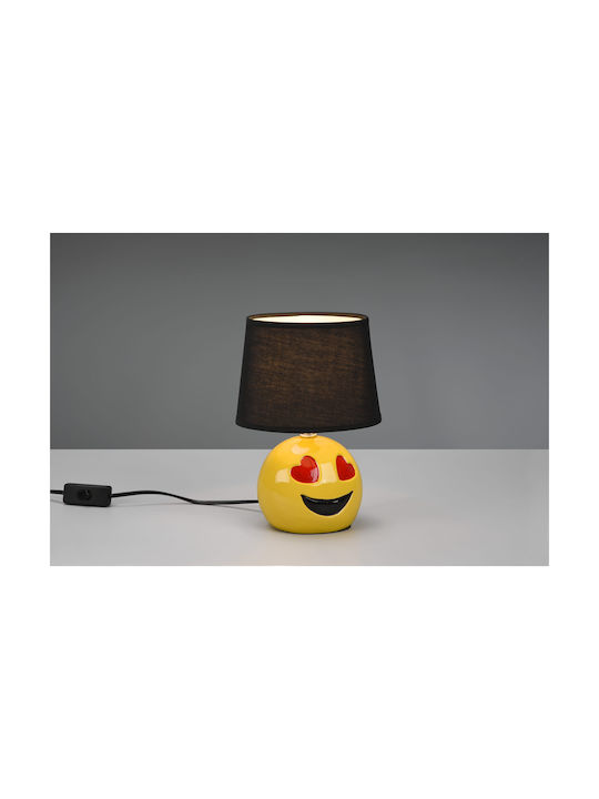 Trio Lighting Loveley Ceramic Table Lamp for Socket E14 with Brown Shade and Yellow Base