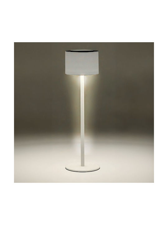 DictroLux Metal Table Lamp LED with White Shade and Base