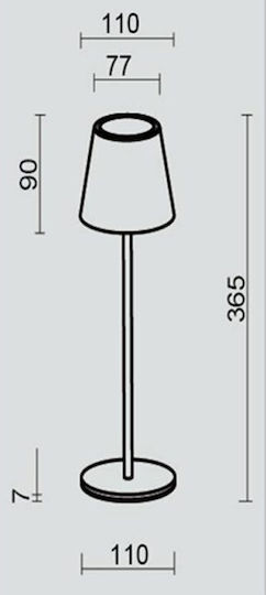 Gekas Table Lamp LED with White Shade and Base